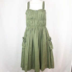 BCBG Paris Olive Green Sundress with Pockets NWT